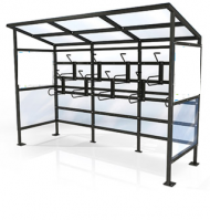 гараж для вертикального хранения велосипедов ракета(10 мест)