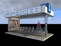 велопарковка с лайтбоксами